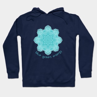 Blue Green Energy Mandala Hoodie